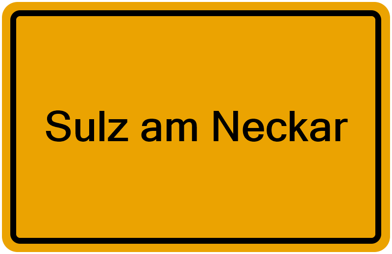 Handelsregisterauszug Sulz am Neckar